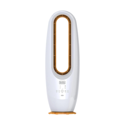 Black+Decker FBL85-B5 Bladeless Fan 85CM - White and Gold