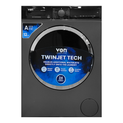 Von VALW-12FVK Front Load Washing Machine - 12KG