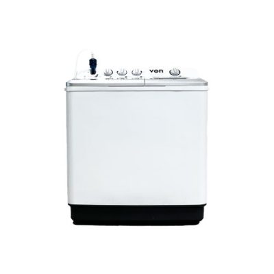 Von VWM-13AHK Twin Tub Washing Machine, White - 13KG