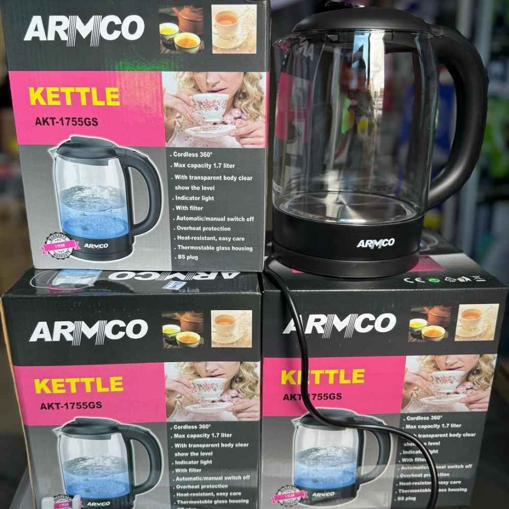 Armco AKT-1755GS 1.7L Glass Cordless Kettle - Image 2